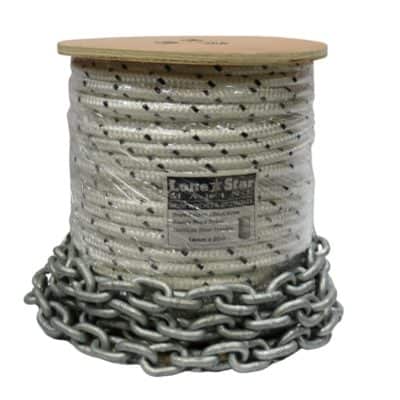 RC14x90 drum anchor winch rope double braid nylon chain kit